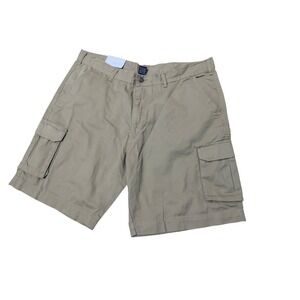 FULL‎ BLUE Men's Cargo Twill Shorts Khaki Size 40 All Cotton Fabric